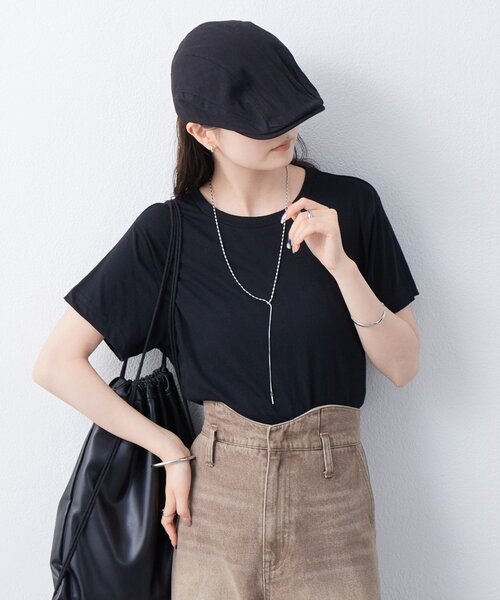 mystic(ミスティック)の「シンプルTシャツ(Tシャツ/カットソー・レディース・ブルー/オフホワイト/ブラック/ピンク・FREE)」の18枚目の写真