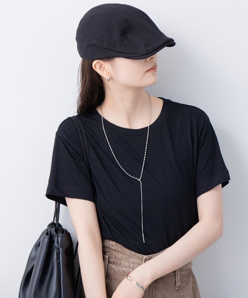 mystic(ミスティック)の「シンプルTシャツ(Tシャツ/カットソー・レディース・ブルー/オフホワイト/ブラック/ピンク・FREE)」の19枚目の写真