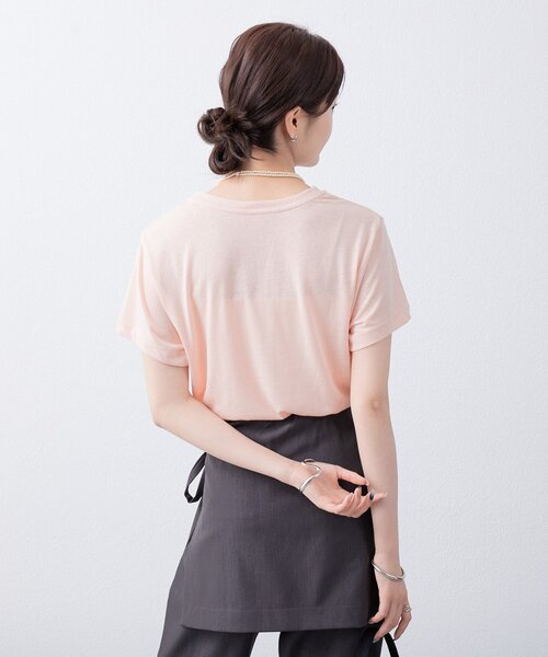 mystic(ミスティック)の「シンプルTシャツ(Tシャツ/カットソー・レディース・ブルー/オフホワイト/ブラック/ピンク・FREE)」の7枚目の写真