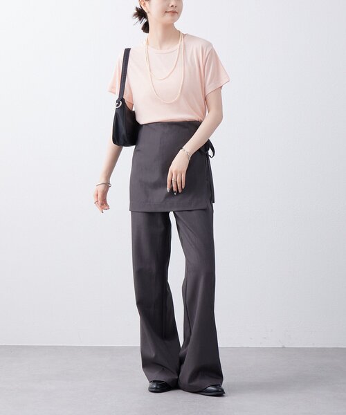 mystic(ミスティック)の「シンプルTシャツ(Tシャツ/カットソー・レディース・ブルー/オフホワイト/ブラック/ピンク・FREE)」の9枚目の写真