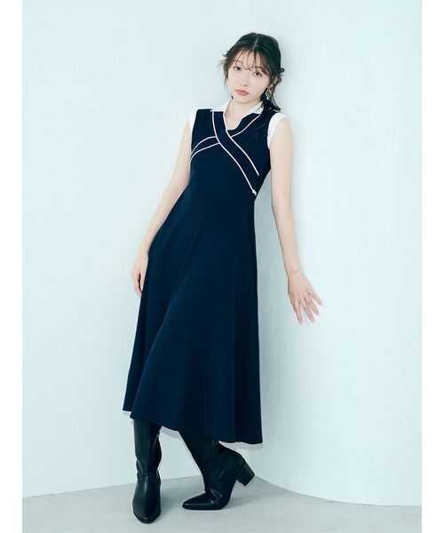 クロスカラーワンピース（ワンピース）｜LILY BROWN（リリー