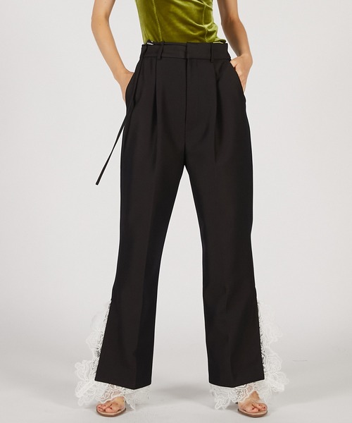 PRANK PROJECT（プランクプロジェクト）の「グランピアンズウールカットレーススラックス / Grand Pianist Wool Cut Lace Slacks（スラックス・レディース・ベージュ/ブラック・36/38）」の20枚目の写真