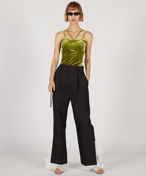 PRANK PROJECT（プランクプロジェクト）の「グランピアンズウールカットレーススラックス / Grand Pianist Wool Cut Lace Slacks（スラックス・レディース・ベージュ/ブラック・36/38）」の4枚目の写真