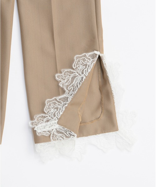 PRANK PROJECT（プランクプロジェクト）の「グランピアンズウールカットレーススラックス / Grand Pianist Wool Cut Lace Slacks（スラックス・レディース・ベージュ/ブラック・36/38）」の10枚目の写真