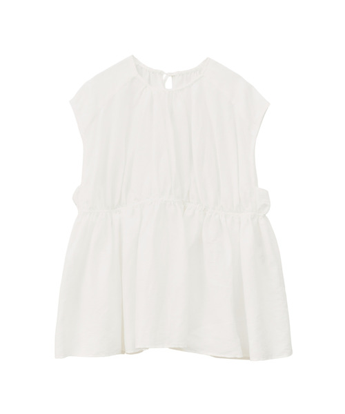 1er Arrondissement（プルミエアロンディスモン）の「ギャザーネックブラウス（シャツ/ブラウス・レディース・オフホワイト/オレンジ系その他/ブラック系その他3・FREE）」の10枚目の写真