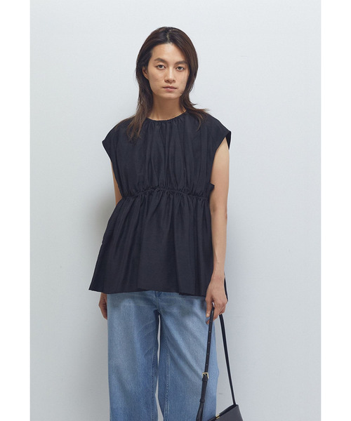 1er Arrondissement（プルミエアロンディスモン）の「ギャザーネックブラウス（シャツ/ブラウス・レディース・オフホワイト/オレンジ系その他/ブラック系その他3・FREE）」の13枚目の写真