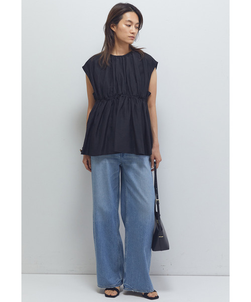 1er Arrondissement（プルミエアロンディスモン）の「ギャザーネックブラウス（シャツ/ブラウス・レディース・オフホワイト/オレンジ系その他/ブラック系その他3・FREE）」の14枚目の写真