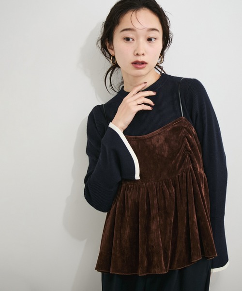 LE CERCLE par rope'（ルセルクルパーロペ）の「フレアスリーブバイカラーニットプルオーバー（ニット/セーター・レディース・ライトグレー/ベージュ系その他/ブルー系その他/ホワイト系その他6・FREE）」の4枚目の写真