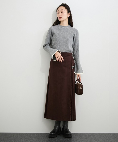 LE CERCLE par rope'（ルセルクルパーロペ）の「フレアスリーブバイカラーニットプルオーバー（ニット/セーター・レディース・ライトグレー/ベージュ系その他/ブルー系その他/ホワイト系その他6・FREE）」の7枚目の写真