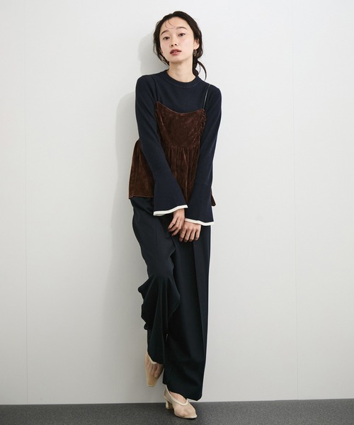 LE CERCLE par rope'（ルセルクルパーロペ）の「フレアスリーブバイカラーニットプルオーバー（ニット/セーター・レディース・ライトグレー/ベージュ系その他/ブルー系その他/ホワイト系その他6・FREE）」の10枚目の写真