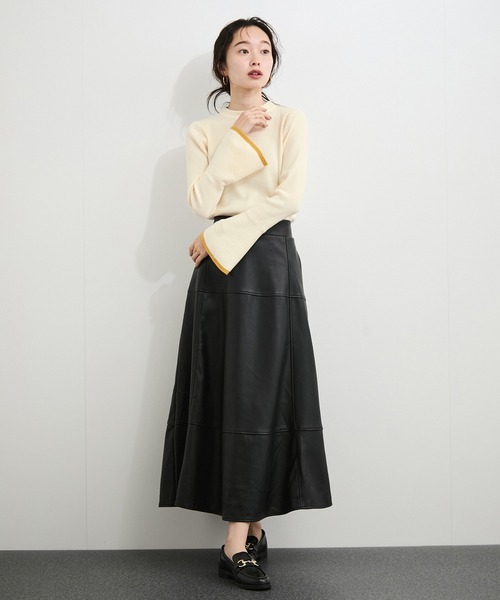 LE CERCLE par rope'（ルセルクルパーロペ）の「フレアスリーブバイカラーニットプルオーバー（ニット/セーター・レディース・ライトグレー/ベージュ系その他/ブルー系その他/ホワイト系その他6・FREE）」の11枚目の写真