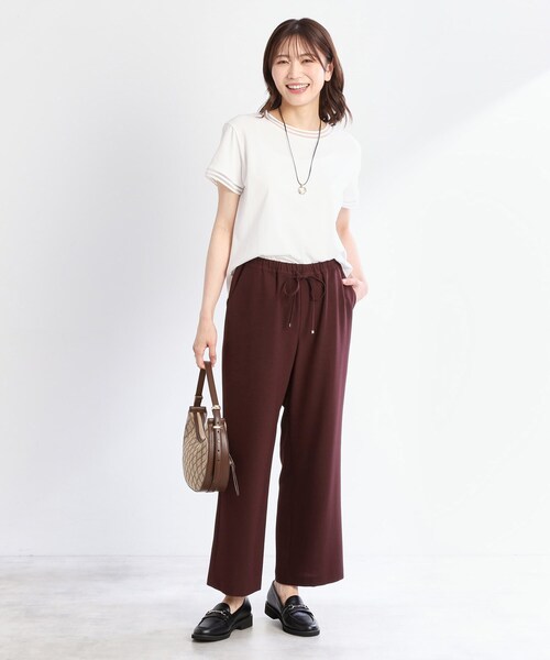Reflect(リフレクト)の「【インナーにおすすめ◎】シアーネックデザインプルオーバー(Tシャツ/カットソー・レディース・ブラック/オフホワイト/ダークグレー・09/11)」の5枚目の写真