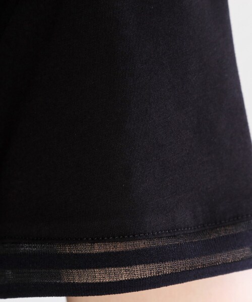 Reflect(リフレクト)の「【インナーにおすすめ◎】シアーネックデザインプルオーバー(Tシャツ/カットソー・レディース・ブラック/オフホワイト/ダークグレー・09/11)」の15枚目の写真