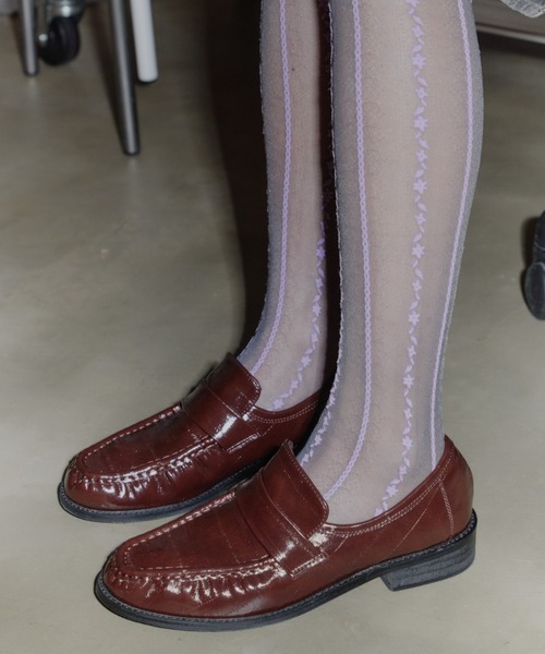 DTYYPE（ドタイプ）の「ライン柄ストッキング（タイツ/ストッキング・レディース・ホワイト/ブラック/グレー・FREE）」の8枚目の写真