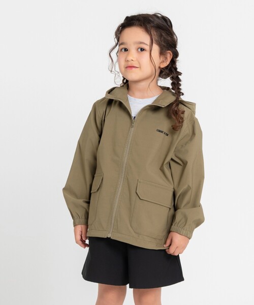 COMME CA ISM（コムサイズム）の「【撥水加工】洗える マウンテンパーカー / セットアップ対応（ブルゾン・キッズ・ブラック/カーキ・120cm/130cm/150cm）」の2枚目の写真