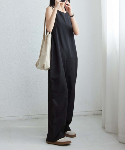 MAISON DE THERESE（メゾン ド テレーズ）の「クルーネックノースリーブルーズシルエットオールインワン（つなぎ/オールインワン・レディース・ブラック・L/M/S）」の15枚目の写真