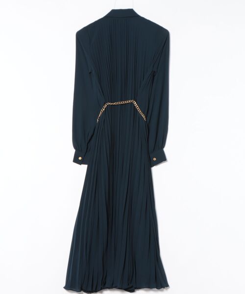 MICHAEL KORS（マイケルコース）の「プリーツ ジョーゼット シャツドレス（シャツワンピース・レディース・ブルー系・S/XS/XXS）」の4枚目の写真