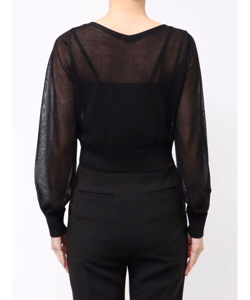 dazzlin（ダズリン）の「ラメシアーシンプルニットカーディガン（カーディガン/ボレロ・レディース・オフホワイト/グレー/ピンク・FREE）」の18枚目の写真