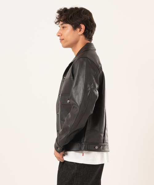LEVI’S PREMIUM BLACK TYPEⅡ TRUCKER LEATH Levi's/リーバイス PREMIUM BLACK TYPEⅡ TRUCKER LEATHER