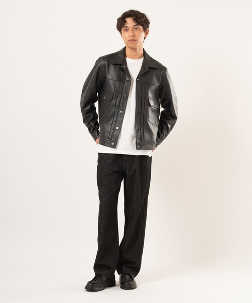 Levi's/リーバイス PREMIUM BLACK TYPEⅡ TRUCKER LEATHER