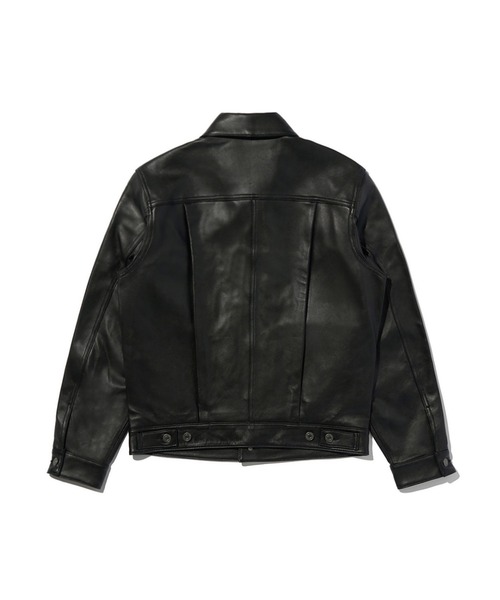 Levi's PREMIUM BLACK LEATHER JACKET サイズL Levi's/リーバイス PREMIUM BLACK TYPEⅡ TRUCKER LEATHER