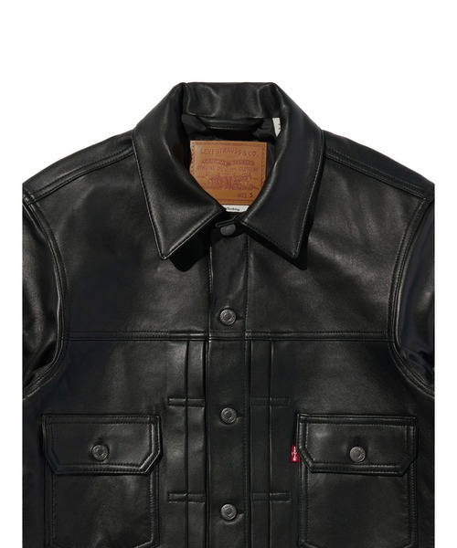 PREMIUMBLACK TYPEⅡ TRUCKER LEATHERJACKET PREMIUMBLACK TYPEⅡ TRUCKER LEATHERJACKET