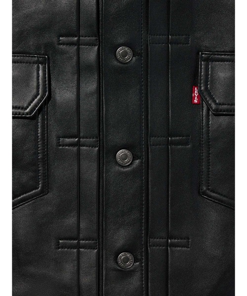 Levi's/リーバイス PREMIUM BLACK TYPEⅡ TRUCKER LEATHER JACKET