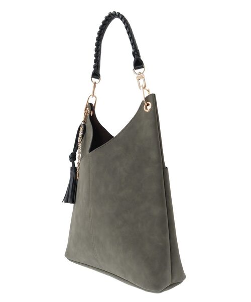 YECCA VECCA（イェッカヴェッカ）の「チャーム付き2wayショルダーバッグ（トートバッグ・レディース・チャコールグレー/ブラウン/キャメル・FREE）」の9枚目の写真