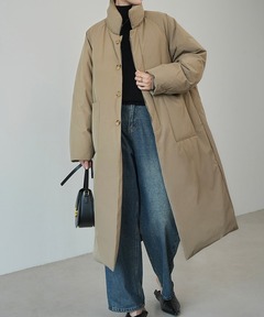 美品✨サロンアダムエロペ　24SS 4.9万　リネンライクロングガウンコート　黒 セール】[24SS]リネンライクガウンコート【セットアップ対応