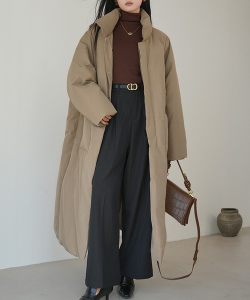 中綿 ボリューム ロングエコダウンコート culw860（ダウンジャケット