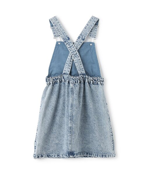 X-girl Stages（エックスガールステージス）の「モチーフポケットジャンパースカート（ジャンパースカート・キッズ・ブラック/ブルー・140cm/110cm/120cm/90cm/130cm/80ｃｍ/100cm）」の3枚目の写真