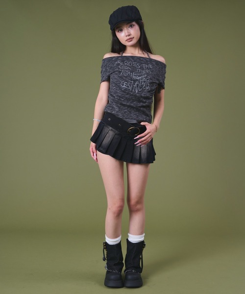 dispark(ディスパーク)の「DISPARK/フリンジベルトプリーツデニムスカパン(デニムスカート・レディース・ブルー系1/ブラック・FREE)」の21枚目の写真