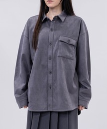 Naive magic（ナイーブマジック）の「【a】〔NAIVE MAGIC〕裏起毛カットスウェード シャツジャケット（テーラードジャケット）」