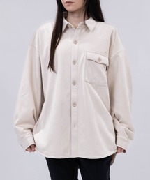 Naive magic（ナイーブマジック）の「【a】〔NAIVE MAGIC〕裏起毛カットスウェード シャツジャケット（テーラードジャケット）」