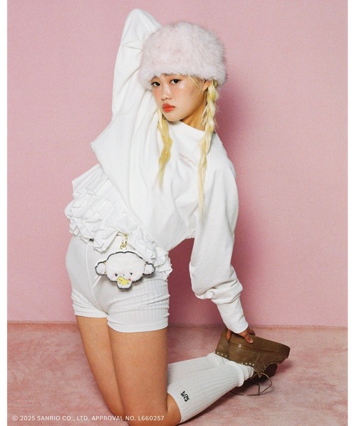 FURFUR（ファーファー）の「こぎみゅんプリントスウェット（スウェット・レディース・ピンク/ホワイト/チャコールグレー/グレー・F）」の19枚目の写真