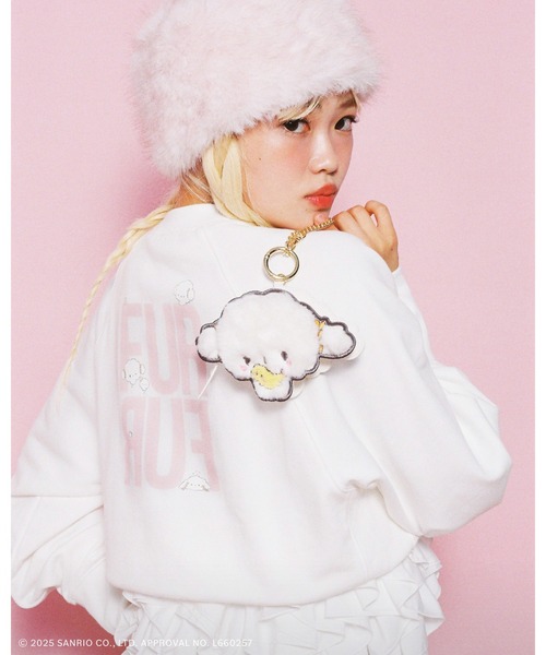 FURFUR（ファーファー）の「こぎみゅんプリントスウェット（スウェット・レディース・ピンク/ホワイト/チャコールグレー/グレー・F）」の16枚目の写真