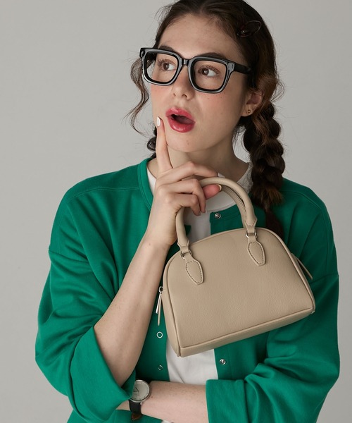 BONLECILL Marche（ボンルシールマルシェ）の「【BONLECILL Marche】2way ミニボストン／ショルダーバッグ（ショルダーバッグ・レディース・レッド/アイボリー/ブラック/ベージュ/ネイビー/ブラウン・FREE）」の4枚目の写真