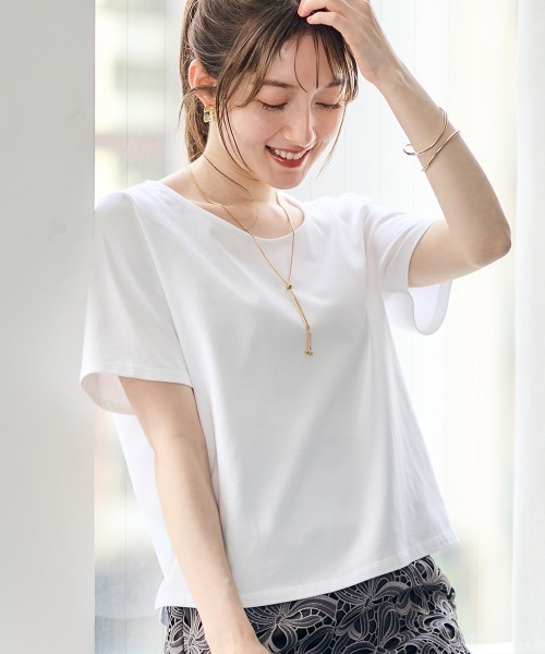 12Twelve Agenda(トゥエルブ アジェンダ)の「STRAIGHT Tシャツ(Tシャツ/カットソー・レディース・オフホワイト/ブラック・M)」の22枚目の写真