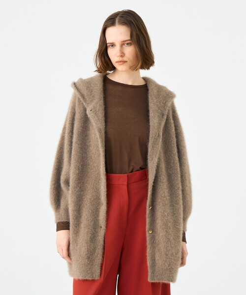 BALLSEY（ボールジィ）の「フォックスヤク フーディーカーディガン（その他アウター・レディース・ベージュ/ネイビー・S）」の14枚目の写真