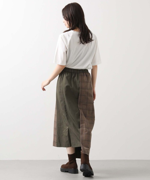 MARECHAL TERRE（マルシャルテル）の「チェックコンビアシメＡラインスカート（スカート・レディース・ベージュ系・FREE）」の15枚目の写真