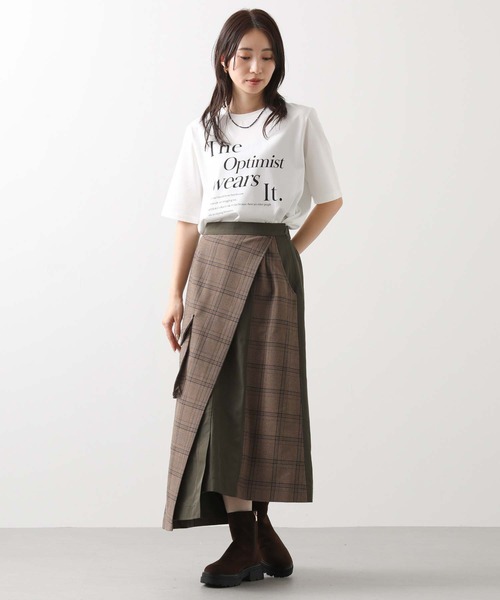 MARECHAL TERRE（マルシャルテル）の「チェックコンビアシメＡラインスカート（スカート・レディース・ベージュ系・FREE）」の17枚目の写真