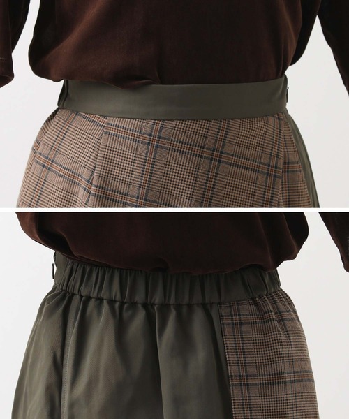 MARECHAL TERRE（マルシャルテル）の「チェックコンビアシメＡラインスカート（スカート・レディース・ベージュ系・FREE）」の20枚目の写真