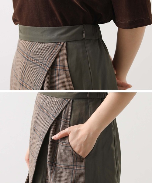 MARECHAL TERRE（マルシャルテル）の「チェックコンビアシメＡラインスカート（スカート・レディース・ベージュ系・FREE）」の21枚目の写真