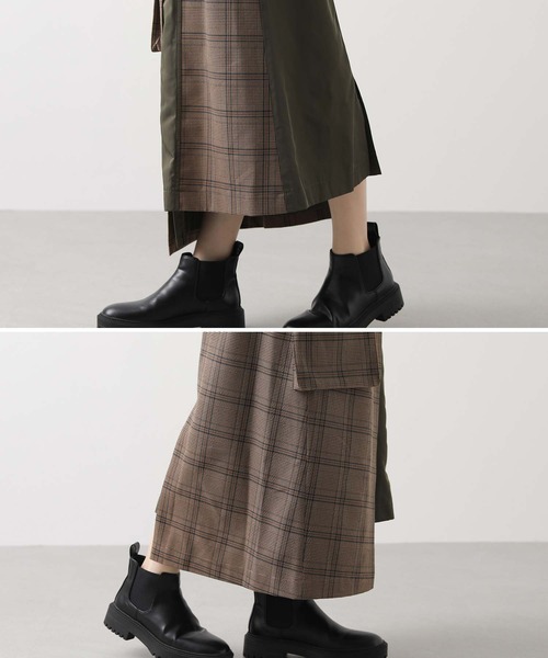 MARECHAL TERRE（マルシャルテル）の「チェックコンビアシメＡラインスカート（スカート・レディース・ベージュ系・FREE）」の22枚目の写真
