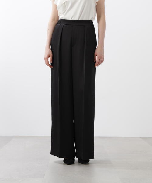 PINKY&DIANNE（ピンキーアンドダイアン）の「◆サテンワイドパンツ（その他パンツ・レディース・ピンク/ブラック・36/38）」の5枚目の写真