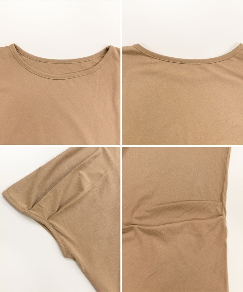 RCD(アールシーディー)の「チュニック丈アシメプルオーバー(Tシャツ/カットソー・レディース・ホワイト/ブラック/カーキ/チャコールグレー/ライトブラウン・LL~3L/M-L)」の11枚目の写真