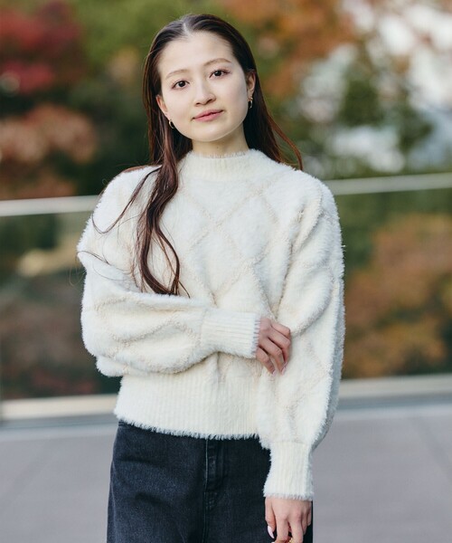 セール】ブークレ シャギー ニット プルオーバー（ニット/セーター