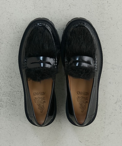 forksy.】【ARTESANOS / アルテサノス】本革 ボリュームソール ファー