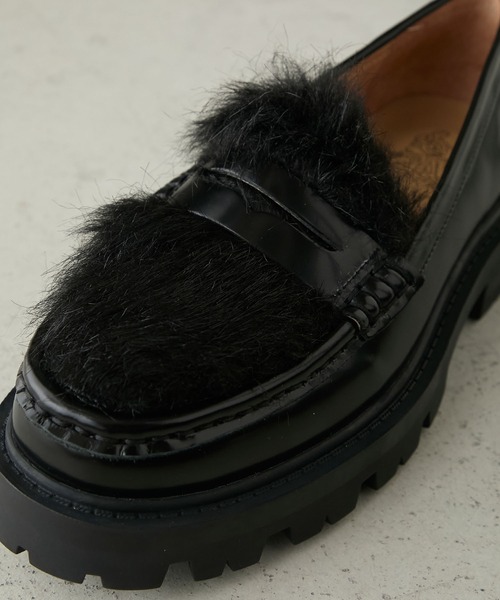 forksy.】【ARTESANOS / アルテサノス】本革 ボリュームソール ファー