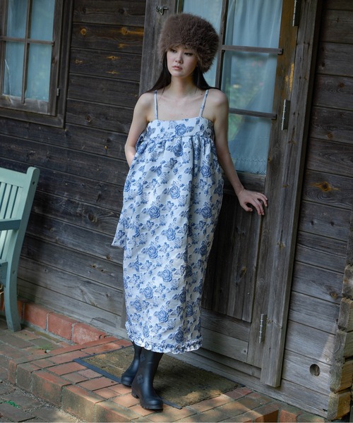 Carmelo（カーメロ）の「'Kimono' Rose Jacquard Dress / コクーン